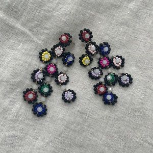 Bauble bar flower chandelier earrings